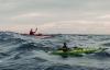 Wyatt and Andy on their 125-mile crossing of the Florida straights. At times they encountered 8-10 feet waves.